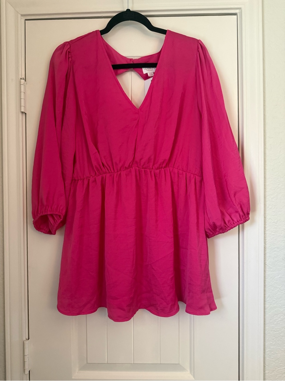 Ingrid & Isabel Hot Pink V-Neck Babydoll Tunic